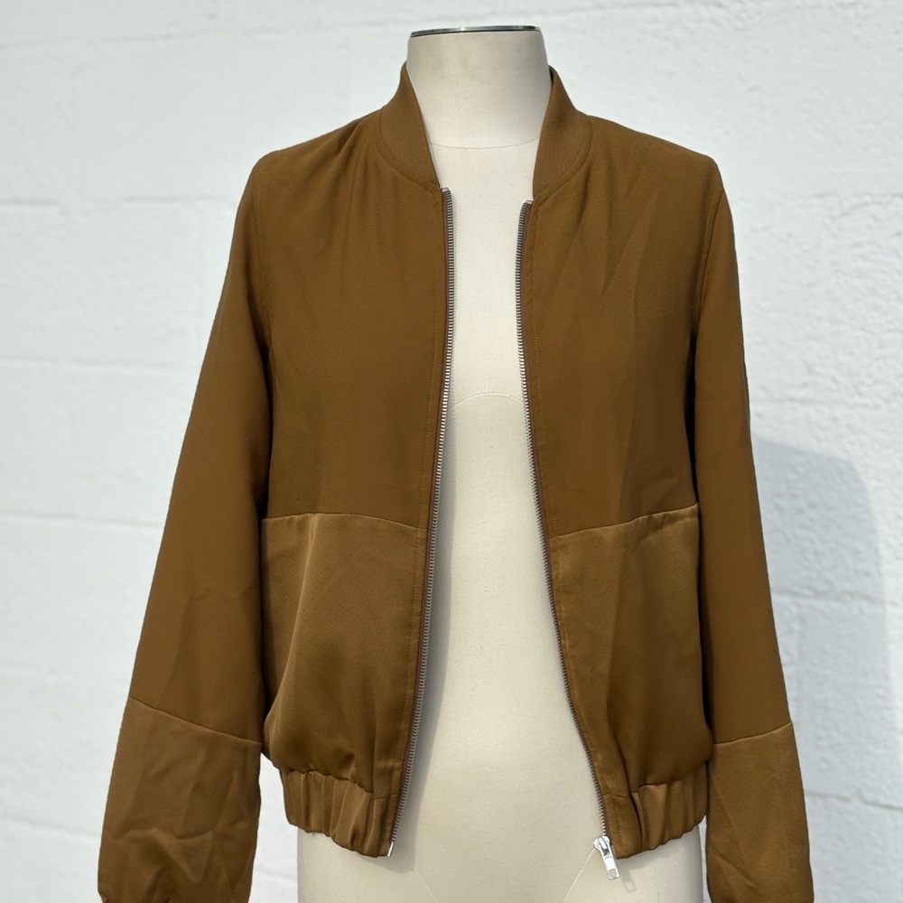 Golden Tan Bomber Jacket